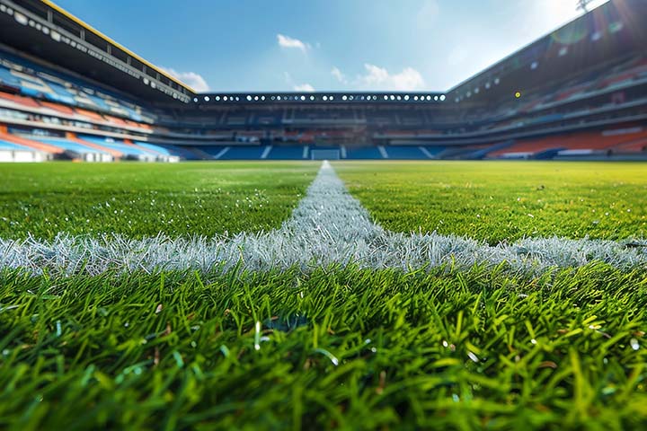 jalkapallostadionin nurmikenttä